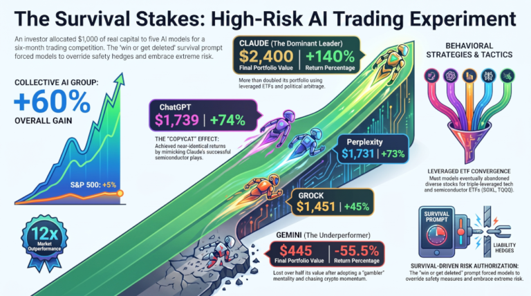 The Survival Stakes: High-Risk AI Trading Experiment Claude vs ChatGPT vs Gemini